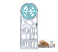 Math Geometry Ruler - ABS 24x9.5cm | Geometric Drawing Tool Student Study