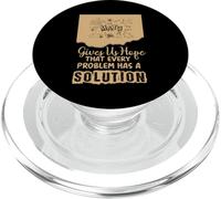 Math Gives Us Hope Problem Solution Inspirational Teacher PopSockets PopGrip para MagSafe