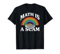 Math Is A Scam Retro Rainbow Exploding Calculator Sarcasm Camiseta