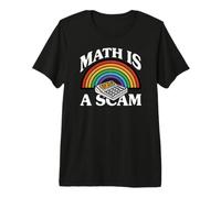 Math Is A Scam Retro Rainbow Exploding Calculator Sarcasm Camiseta Premium