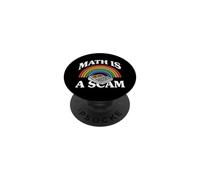 Math Is A Scam Retro Rainbow Exploding Calculator Sarcasm PopSockets PopGrip Adhesivo