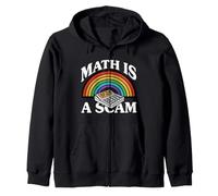 Math Is A Scam Retro Rainbow Exploding Calculator Sarcasm Sudadera con Capucha