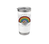 Math Is A Scam Retro Rainbow Exploding Calculator Sarcasm Vaso térmico de acero inoxidable de doble pared