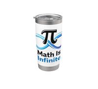 Math Is Infinite Pi Symbol Infinity Matemáticas Profesor Humor Vaso térmico de acero inoxidable de doble pared