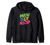 Math Is Lit No Cap - Álgebra Matemáticas Diversión Profesor & Estudiante Matemáticas Sudadera con Capucha