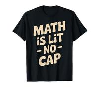 Math Is Lit No Cap - Classic Fun Teacher & Student Matemáticas Camiseta