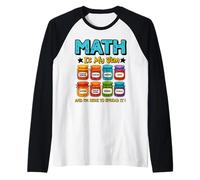 Math Is My Jam and Im Here To Spread It Funny Teacher Math Camiseta Manga Raglan
