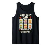 Math Is My Jam Funny Volver a la Escuela Profesor de matemáticas Camiseta sin Mangas