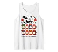 Math Is My Jam Funny Volver a la Escuela Profesor de matemáticas Camiseta sin Mangas