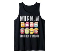 Math Is My Jam Matemáticas Regreso a la Escuela Divertido Profesor de matemáticas Camiseta sin Mangas