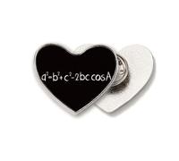 Math Kowledge - Broche de metal con diseño de corazón y fórmula triangular