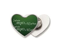 Math Kowledge Cosine - Broche de metal con forma de corazón, fórmula integral, diseño de corazón