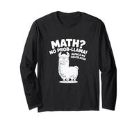 Math No Prob llama Alpaca My Calculator Divertido profesor de matemáticas Manga Larga