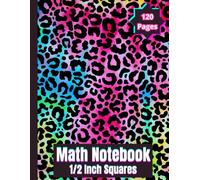 Math Notebook 1/2 Inch Squares: Graph Paper for Kids, Large 8.5x11, Thick No-Bleed Pages, 120 Pages