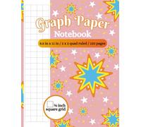 Math Notebook 1/2 inch Squares: Graph Paper Notebook, 2x2 Quad Ruled, 2 Squares per inch grid, 120 pages (60 sheets), Large 8.5 x 11 inch (21.59 x 27.94 cm)