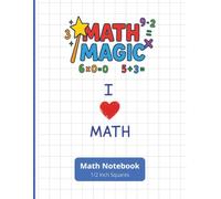 Math Notebook 1/2 Inch Squares: Lined Graph Paper Composition Notebook [Large 8.5X11] 2 squares per inch for kids, teachers, teens, students