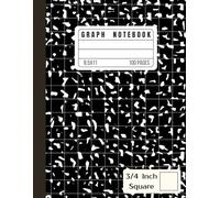 Math Notebook 3/4 Inch: Large Grid Graph Paper for Kids | 8.5x11 | 100 Pages