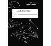 Math Notebook: 5x5 Graph Paper Note Journal for Math Students with Quick Reference Equations for Algebra, Geometry, Differential Calculus, and Integral Calculus