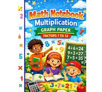 Math Notebook Multiplication Graph Paper | Factors 1-12: Large Graphing Multiplication Notebook | Math Times Table Practice Grid for Elementary School ... 50 Sheets | Starry Outside Classroom Trio