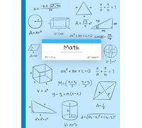 Math Notebook: Squared Paper Notebook 8.5 x 11 in, 60 Sheets (120 Pages), Graph Paper for School, College, Algebra, Geometry: Minimalist Blue Math ... Grid Paper for Students, Notes & Calculations