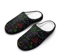 Math Plots Formulas Calculations - Pantuflas de casa para hombre, para interiores y exteriores, con suela de goma, Estilo:, 39 2/3 EU