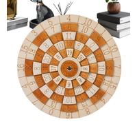 Math Puzzle Game - Logic Challenge for Thinking Practice | Wooden Construction with Rotating Number Wheels, Interactive Brain Teaser Board, Calculation Training Toy for Desktop Learning Travel