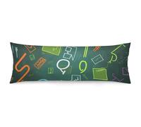Math Question - Funda de almohada corporal ultrasuave, transpirable, funda de almohada larga con cremallera, funda de almohada decorativa para dormitorio, sofá, 18.9 x 53.1 pulgadas