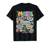 Math Teacher Classroom Learning Back To School Camiseta gráfica económica, Hombre, Negro, XL