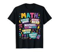 Math Teacher Classroom Learning Back To School Camiseta gráfica económica, Hombre, Negro, XL