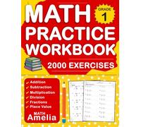 Math Workbook For Grade 1 With Addition, Subtraction, Multiplication, Division, Fractions, Place Value With Answers: Math Practice Workbook For kids ... Exercises | Math Worksheets For 1st Grade