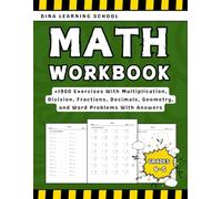 Math Workbook Grades 4-5 Multiplication, Division, Fractions, Decimals, Geometry, and Word Problems: With Over 1900 Exercises With Answers