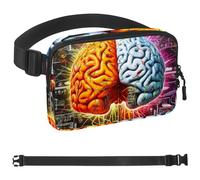 Mathematical Engineering Brain - Riñonera para correr para mujeres y hombres, riñonera cruzada con correa ajustable para deportes, Multicolor 09, 1.5x9.0x5.9in/4x23x15cm