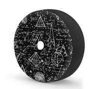 Mathematical Formula Math - Cubierta de neumático de repuesto negra con ecuaciones de agujero de cámara de respaldo, cubierta impermeable para neumáticos, para remolque, RV, SUV, camión y muchos