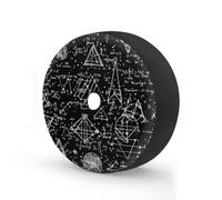 Mathematical Formula Math - Cubierta de neumático de repuesto negra con ecuaciones de agujero de cámara de respaldo, cubierta impermeable para neumáticos, para remolque, RV, SUV, camión y muchos