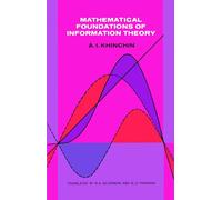 Mathematical Foundations of Information Theory (Dover Books on MaTHEMA 1.4tics)