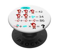 Mathematical Funny Riddle Puzzles Game Graphic Cool Designs PopSockets PopGrip Adhesivo