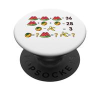 Mathematical Funny Riddle Puzzles Game Graphic Cool Designs PopSockets PopGrip Adhesivo