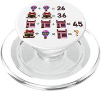 Mathematical Funny Riddle Puzzles Game Graphic Cool Designs PopSockets PopGrip para MagSafe