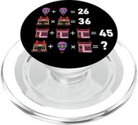 Mathematical Funny Riddle Puzzles Game Graphic Cool Designs PopSockets PopGrip para MagSafe