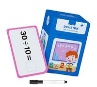 Mathematical Training Oral Arithmetic Cards, Mathematical Thinking Training Cards, Reusable Math with Erasable Pen, Addition/Subtraction/Multiplication/Division(Division)