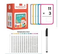 Mathematical Training Oral Arithmetic Cards, Reusable Math Thinking Training Flash Card, Cenlightenment Educational Teaching Aids for 2-4 Years, Parent-Child Interaction (Red)