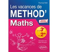 Mathématiques de la Troisième à la Seconde. Les vacances de Méthod' - Nouveaux programmes (Méthodix)