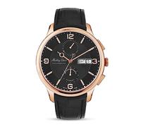 Mathey-Tissot Edmond Chrono H1886CHATPN - Reloj para hombre con cronógrafo automático y esfera negra, Cronógrafo