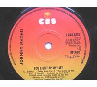 Mathis, Johnny You Light Up My Life 7" CBS SCBS6352 EX 1978 there is handwritten number on label and 2mm drill hole in label rim