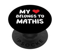 Mathis - Mi corazón Pertenece a Mathis - Amor PopSockets PopGrip Adhesivo