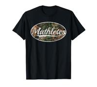 Mathletes Camo Throwback Style Math Nerd Graphic Camiseta