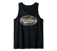 Mathletes Camo Throwback Style Math Nerd Graphic Camiseta sin Mangas
