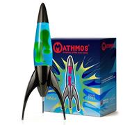 Mathmos Lámpara de lava cohete Telstar Negro Inventores de la lámpara de lava | Lámparas Azul y Verde en metal moldeado cromado, rellenadas a mano en Gran Bretaña