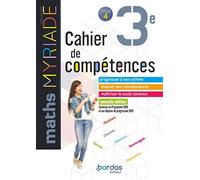 Maths 3e Myriade Cycle 4: Cahier de compétences