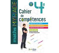 Maths 4e Myriade Cycle 4: Cahier de compétences